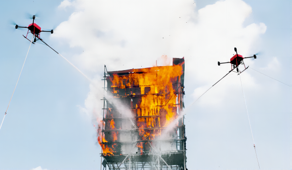 機車聯(lián)動高層滅火，華科爾引領(lǐng)消防無人機“實戰(zhàn)時代”！